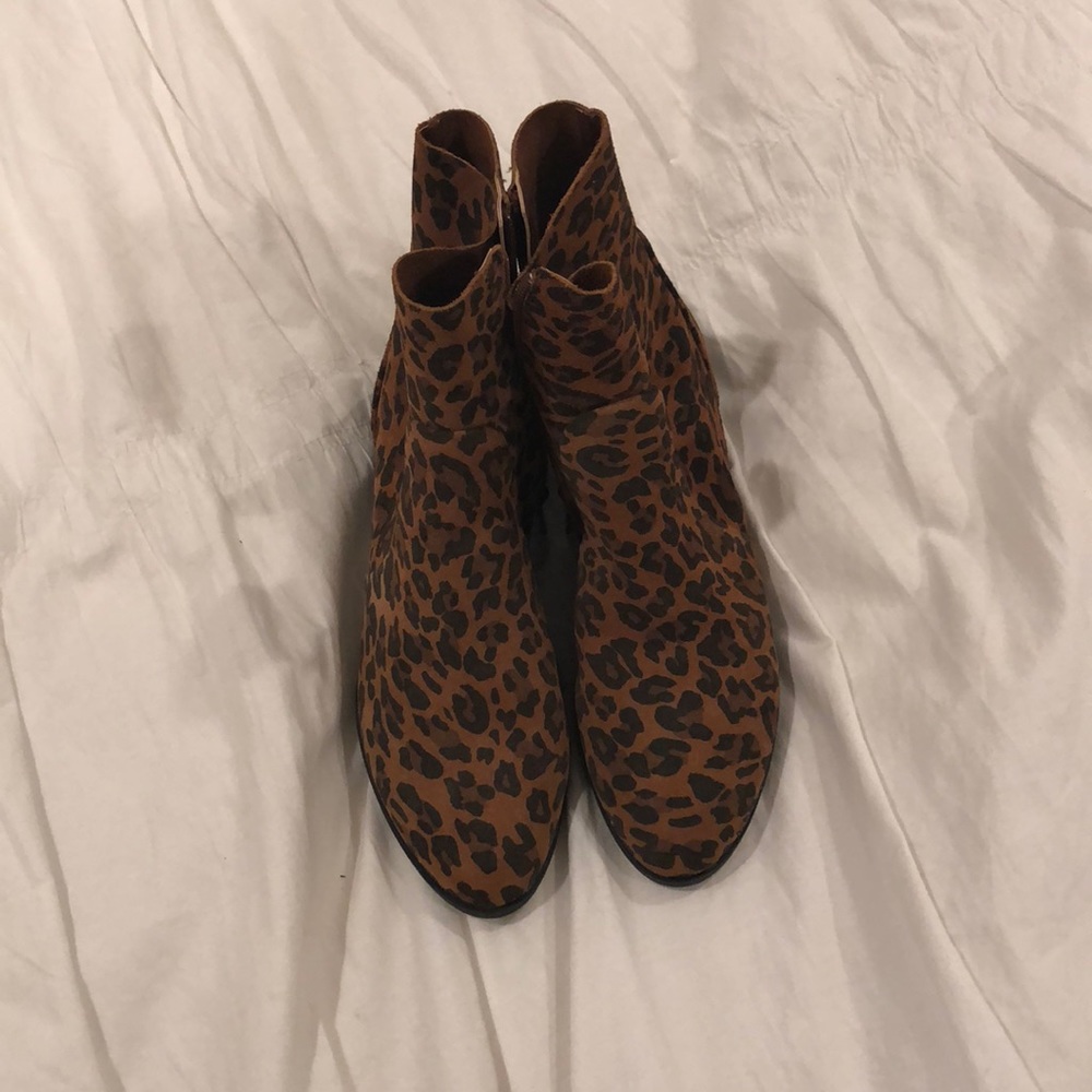 Cheetah Print sock booties
